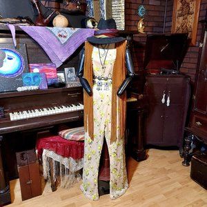 Pretty Little Thing Embroidered Floral Boho Hippie Festival Jumper Romper